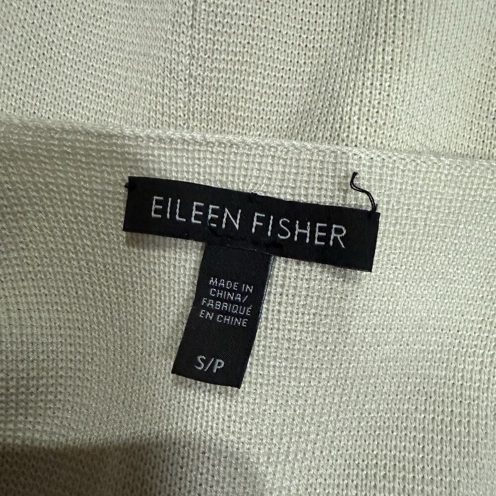 Eileen Fisher Silk Organic Cotton Knit Cardigan Sweater Women's Size S Ivory - Picture 5 of 8